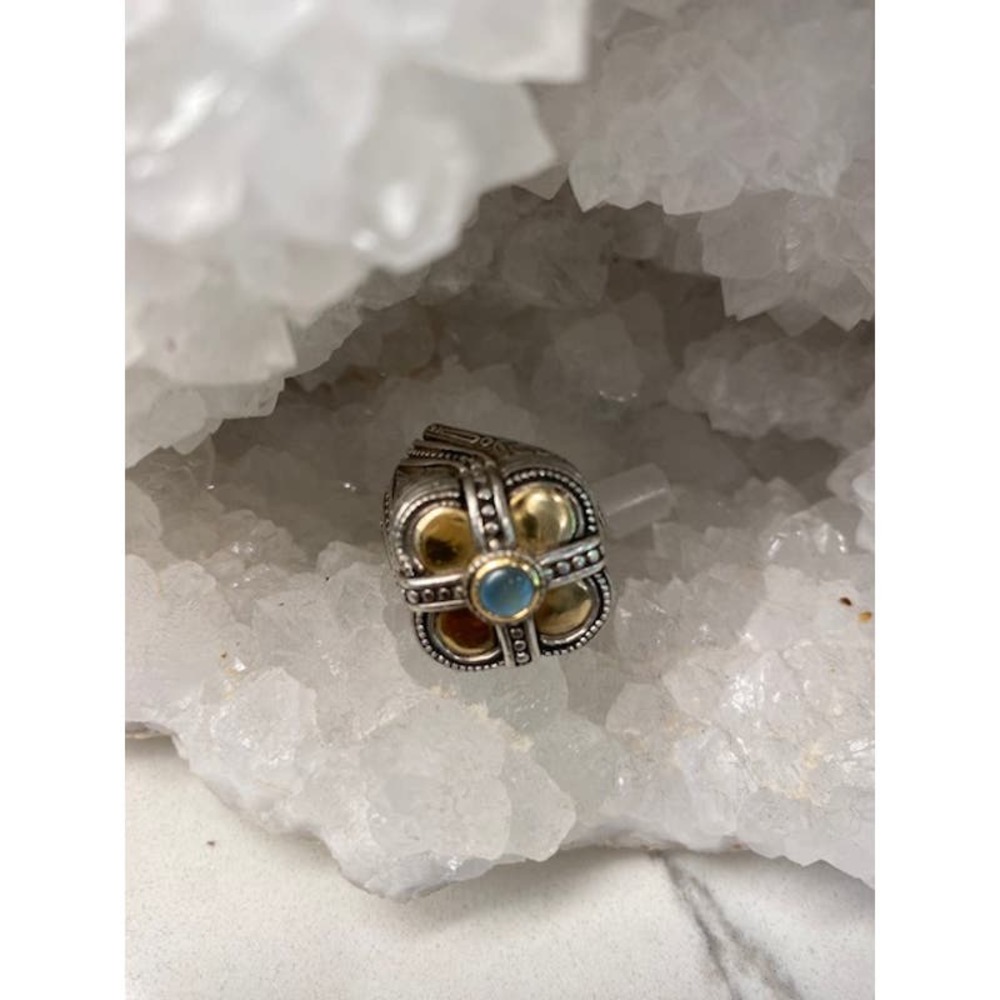 Stunning 14kt gold and sterling Konstantino statement ring